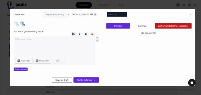 Postiz- Create a post