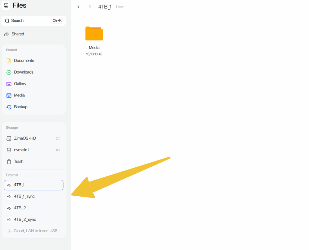 ZimaOS backup sync 2